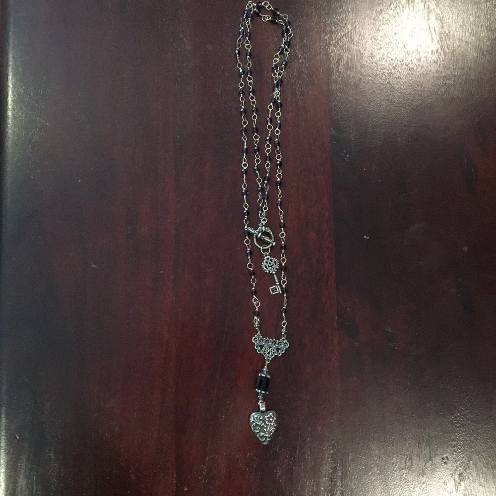 Purple bead necklace
